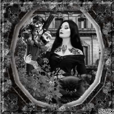 Gif animé gothique femme